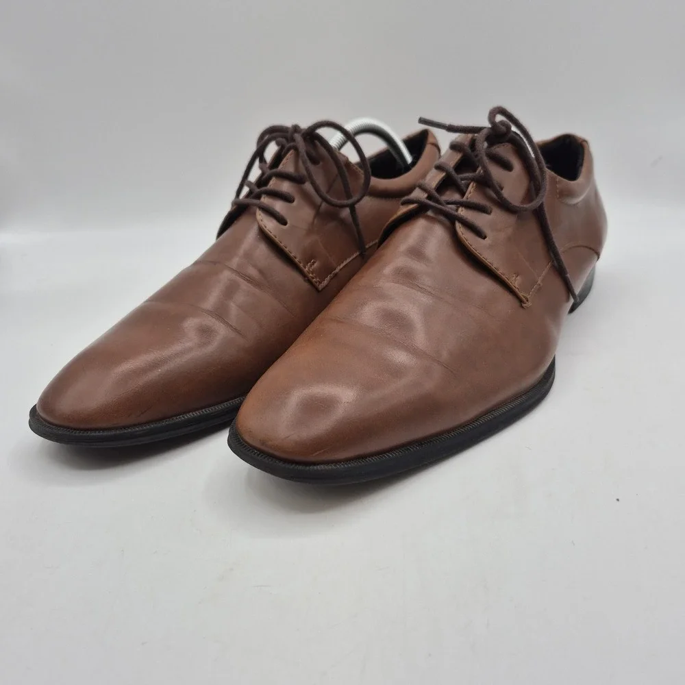 Alfani Andrew Shoes Mens‎ Size 11 Brown Synthetic Oxford Dress Lace Up Plain Toe